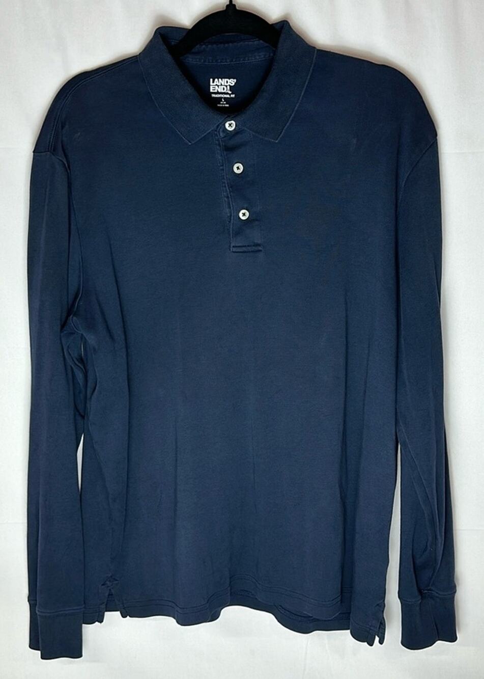 Lands End Men’s Long Sleeve Shirt Sz L
